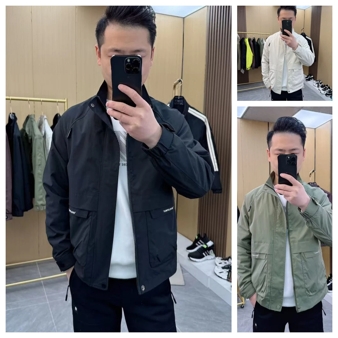 【沐源新款】秋季男款休闲简约百搭工装口袋夹克男士夹克外套6102