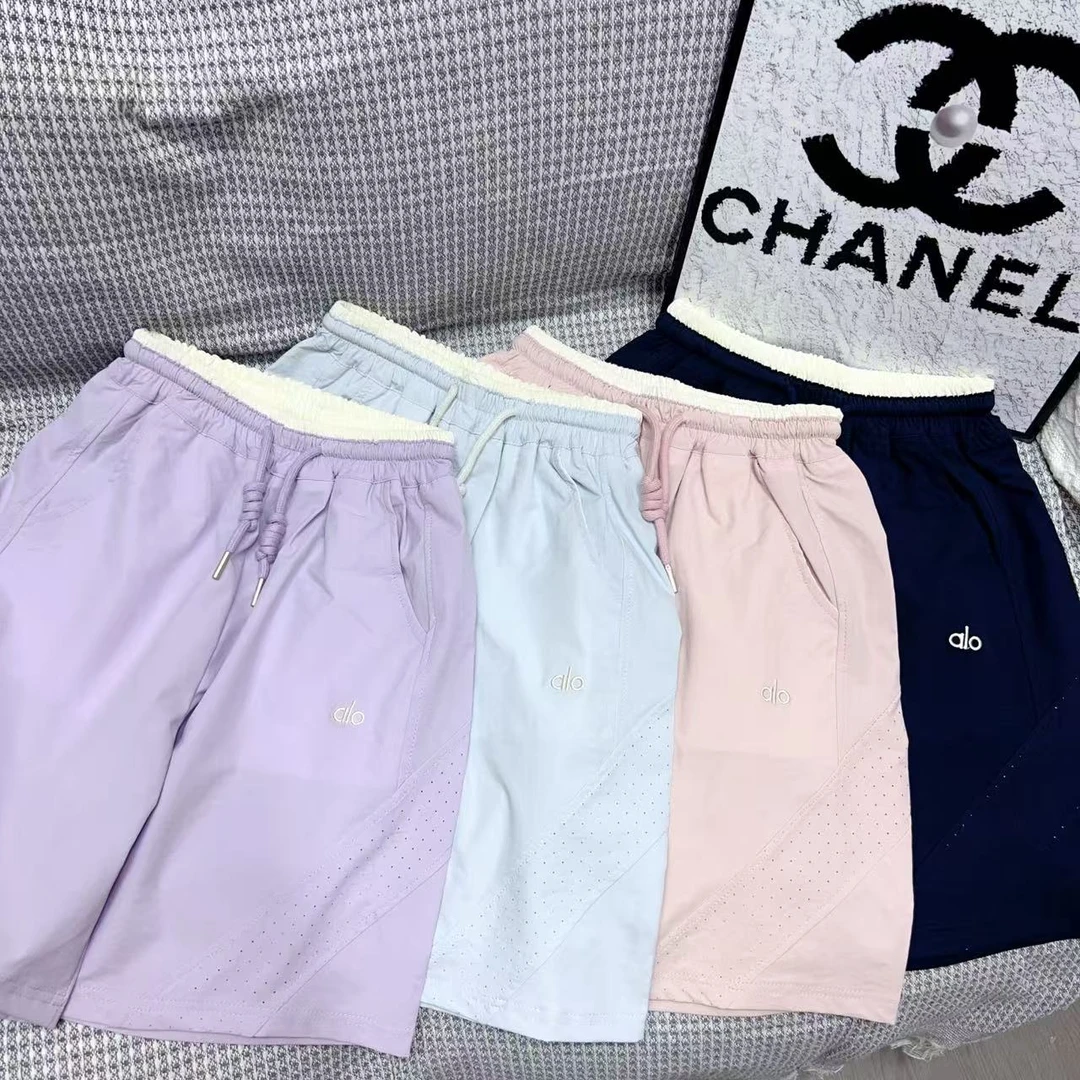 888-【夏季拼腰】女童alo夏款时尚百搭简约短裤速干运动中大童