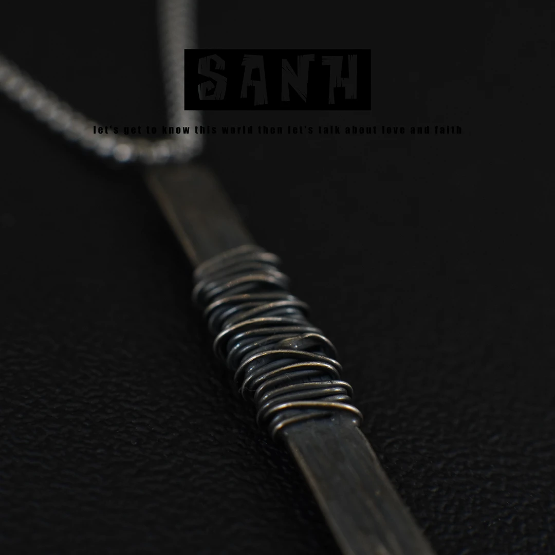 吊坠925银 SANH男吊坠【缠绕】百搭时尚小众个性男士