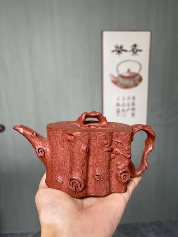 全手工•松桩壶 240cc 宜兴紫砂
