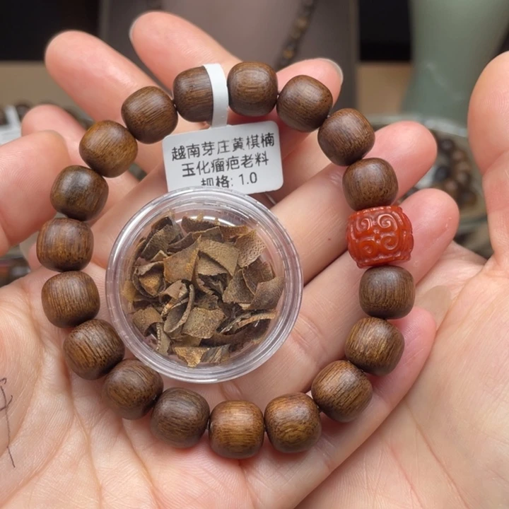沉香碎屑沉香➕越南芽庄黄棋楠玉化瘤疤老料1.0