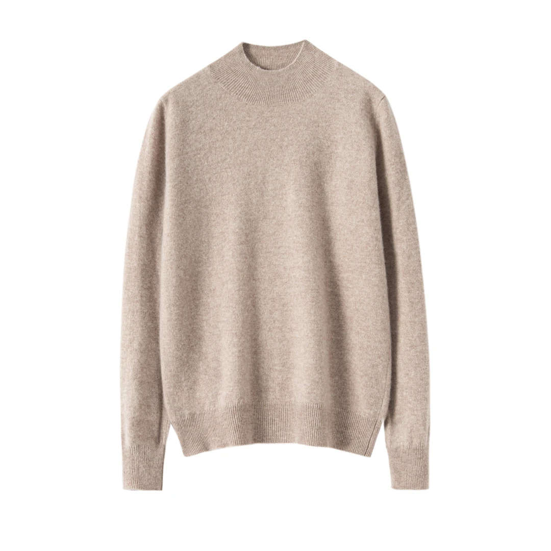 极简·纯羊毛半高领经典款秋冬纯色长袖针织衫