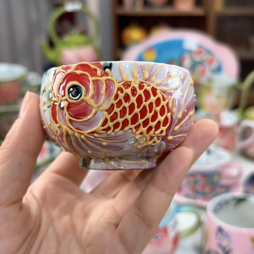 景德镇手绘高温釉下彩陶瓷茶具