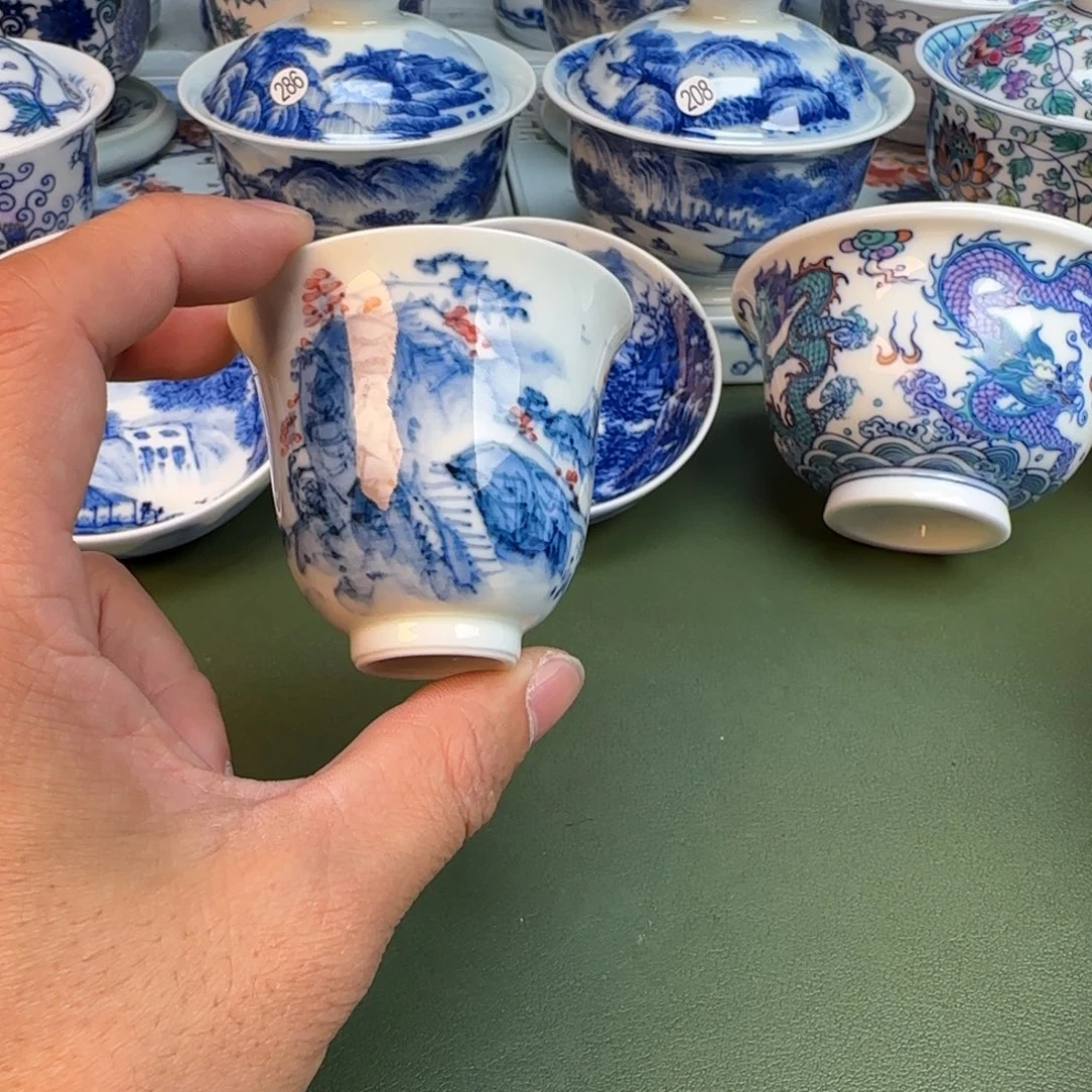 纯手工纯手绘茶具石头226