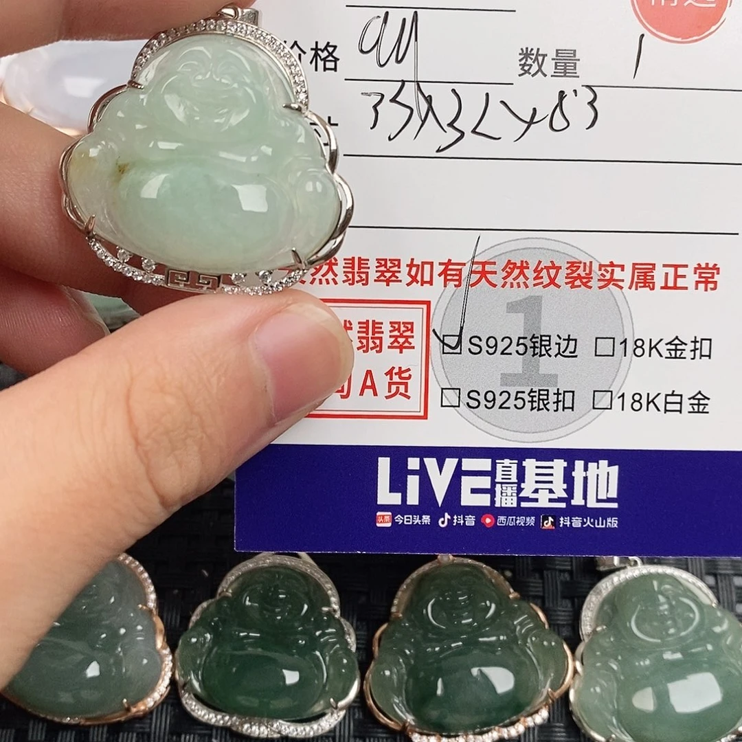 翡翠银S925镶嵌颈饰