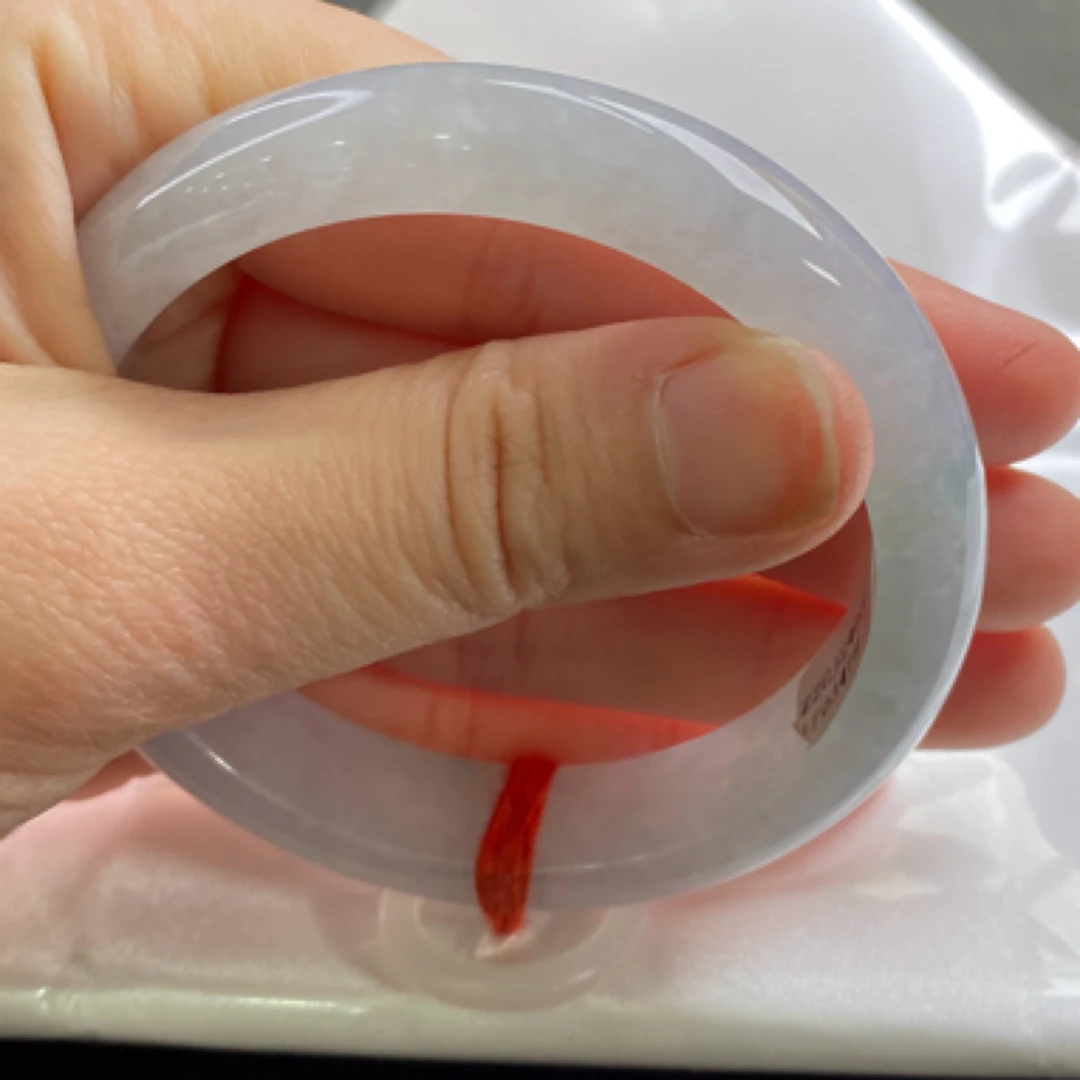 缅A翡翠手镯冰飘花57圈