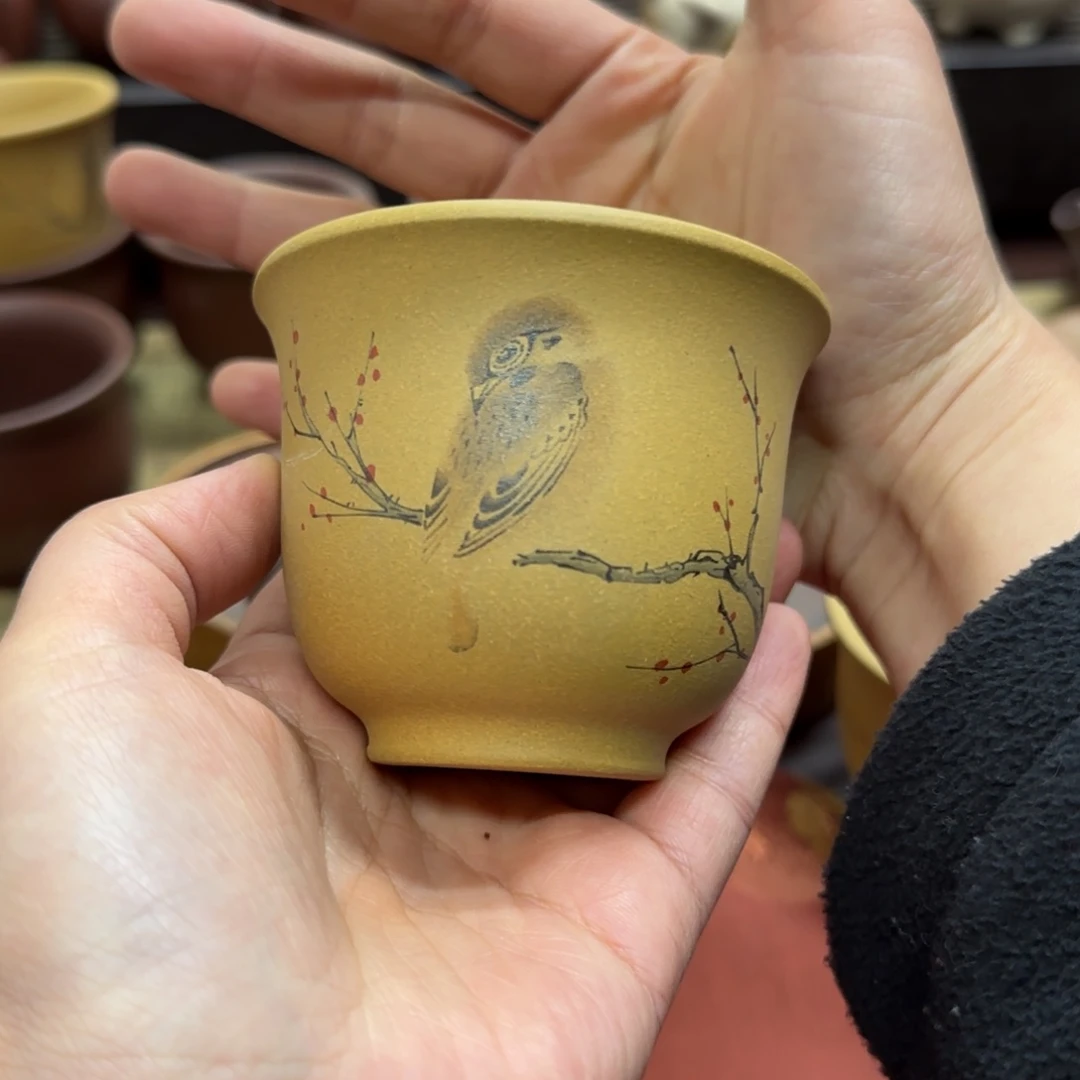 紫砂茶杯游**水主人杯，做数据