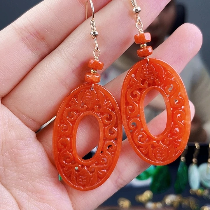 翡翠耳饰未镶嵌饰品