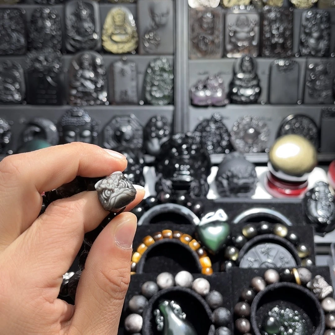 第***生黑曜岩未镶嵌手链