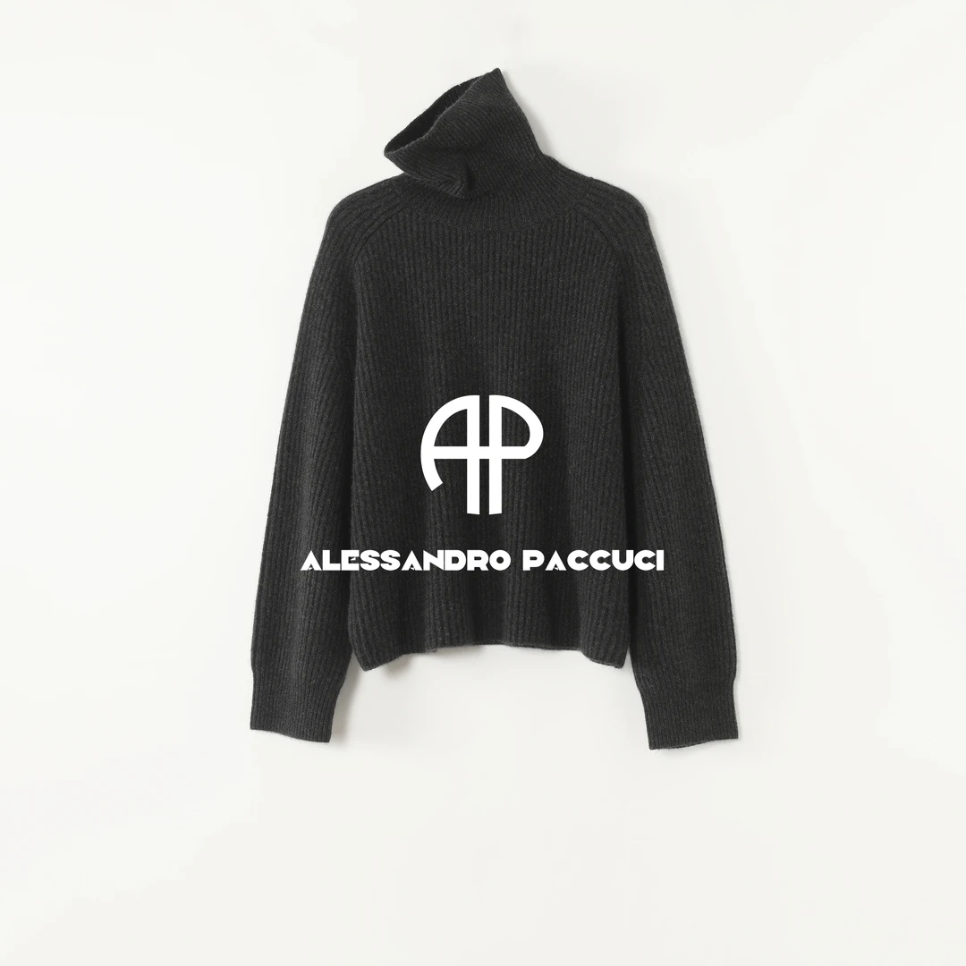 AP洛哥54271ST【海绵蛋糕】100羊绒高领宽松多色时尚休闲套头针织衫