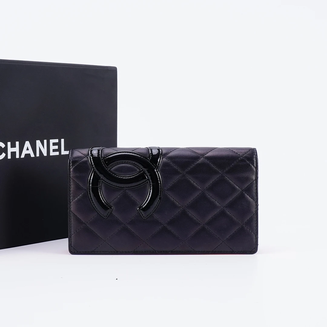 95新 Chanel/香奈儿 【桔夕静文】康鹏对折钱包长款/BG22000999