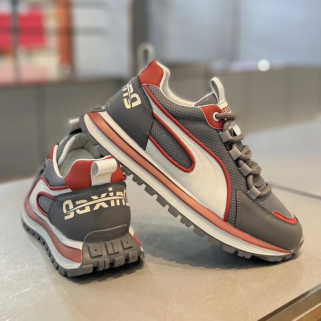 爆款国潮男鞋2025年秋季新款潮流百搭休闲鞋运动耐磨透气阿甘鞋男