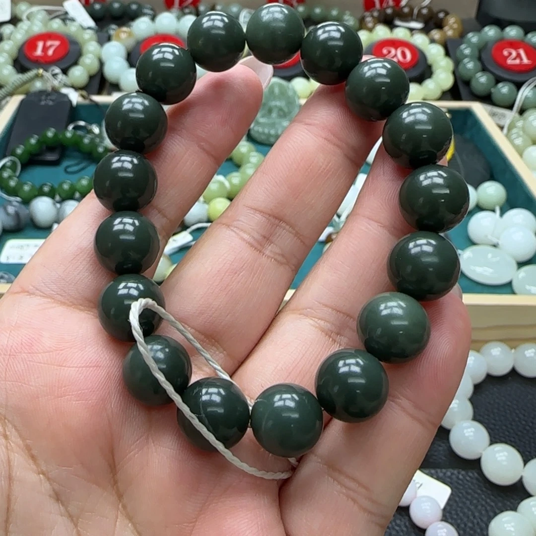 和田玉未镶嵌手链12