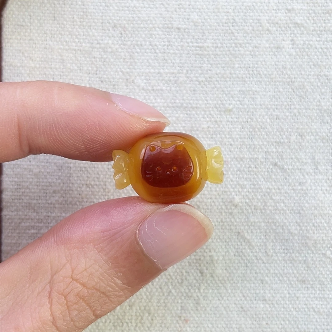 琥珀未镶嵌珠宝奇石猫咪糖果
