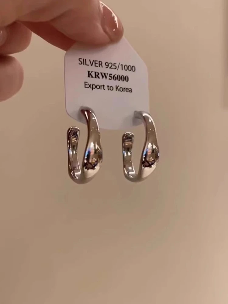 【品质款】合金耳饰韩系简约不规则C型耳环女气质百搭几何耳饰A1