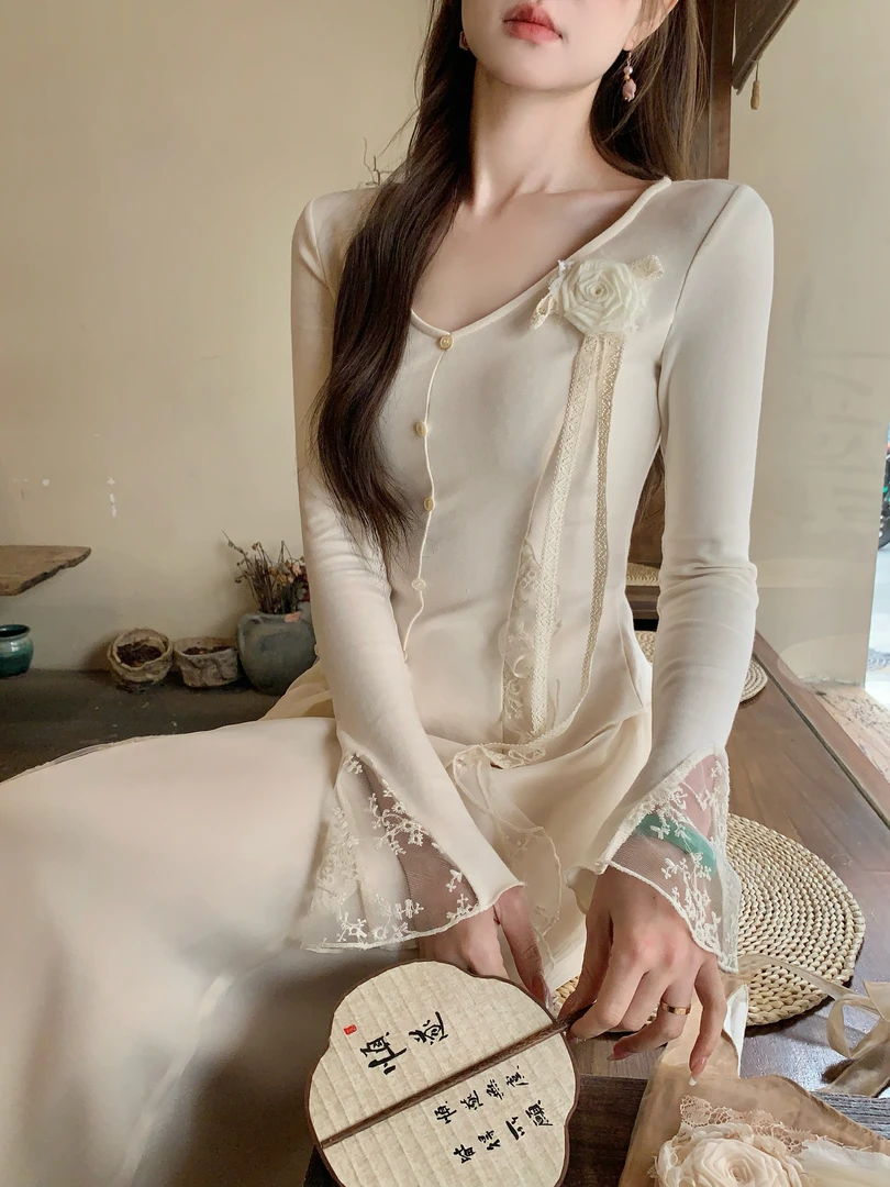 EIA一尧新中式国风【栀子花】清冷禅意设计感长袖上衣气质显瘦温柔