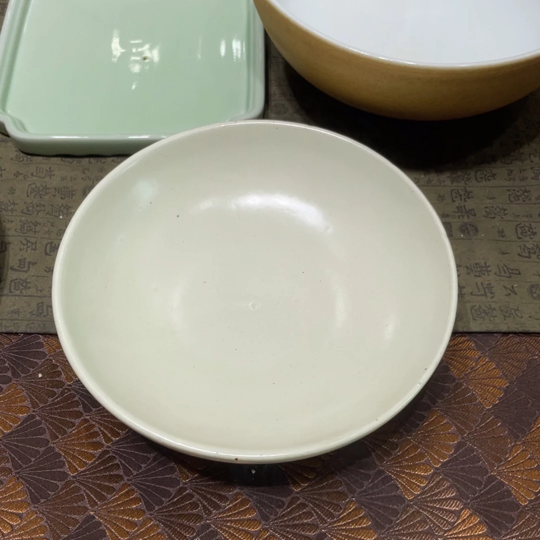 陶景德镇粗陶复古盘碗微瑕