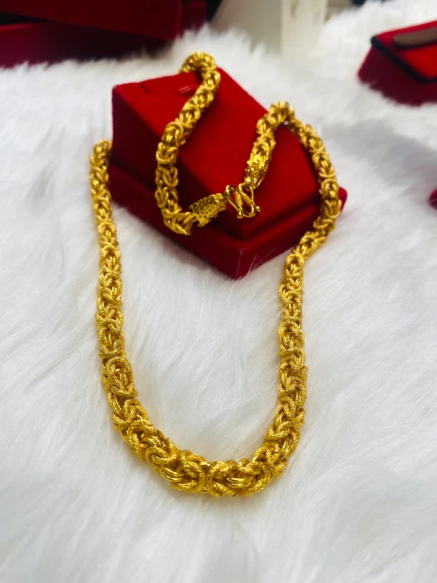 铜合金项链 链条金色男士潮流铜合金项链xirbaxzanjir999tamgilik