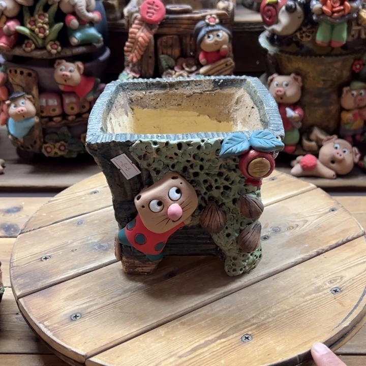 嘻哈多肉花盆百搭