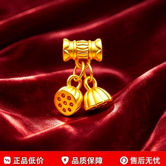 【18k金】18k金两世欢5D硬金工艺手串配件g