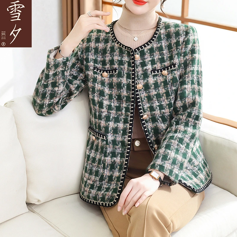 【雪夕】妈妈装款洋气小香风外套40岁中老年女装高贵上衣百搭