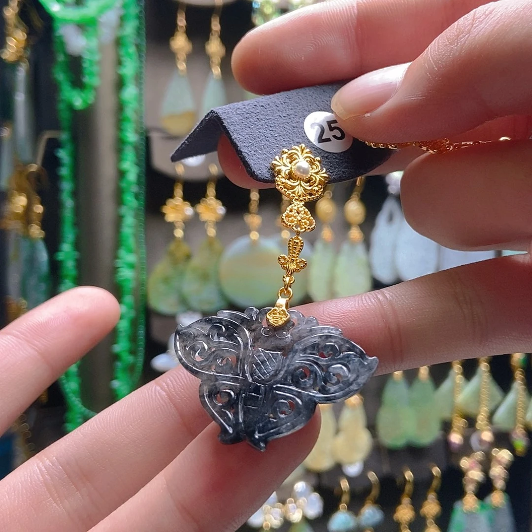 果***0翡翠未镶嵌耳饰翡翠