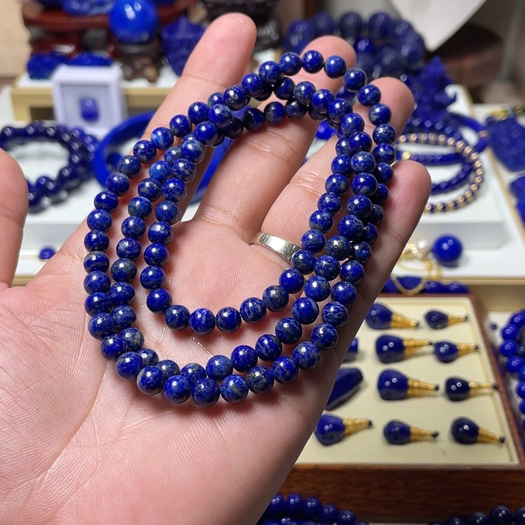 青金石未镶嵌福利108颗6mm+