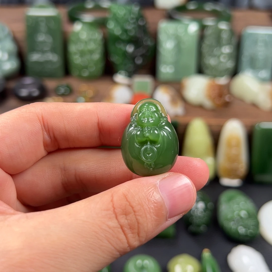 和田玉（碧玉）未镶嵌吊坠(不含链)