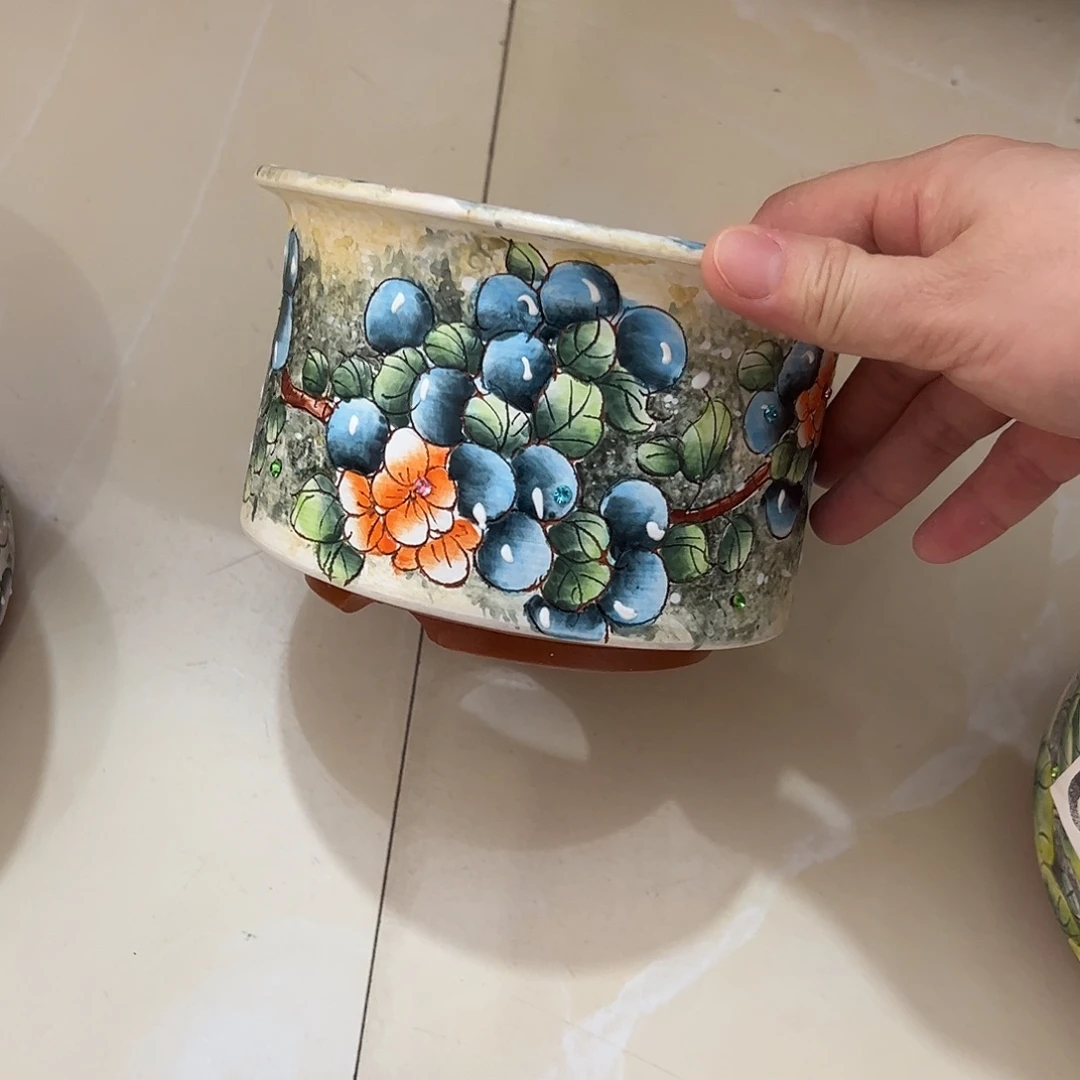 景德镇陶瓷花盆口13高9
