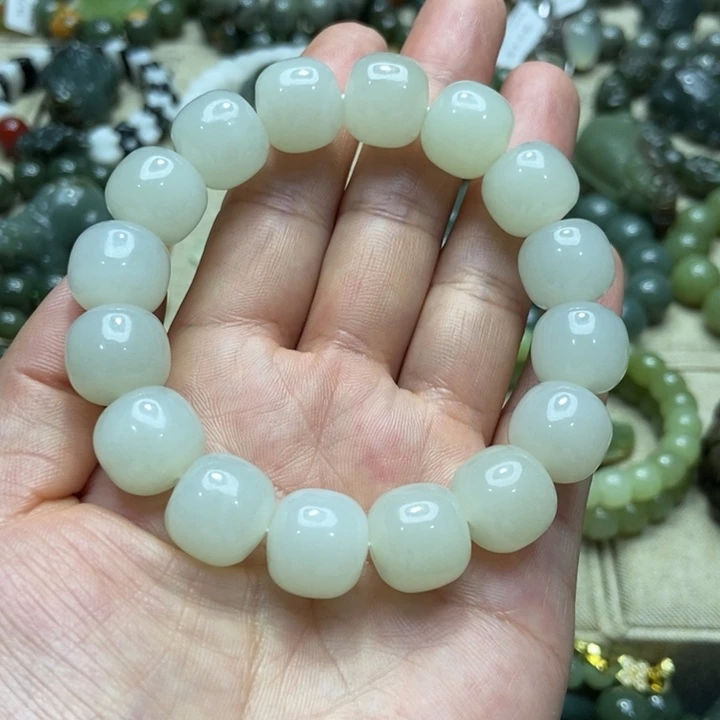 和田玉未镶嵌手链