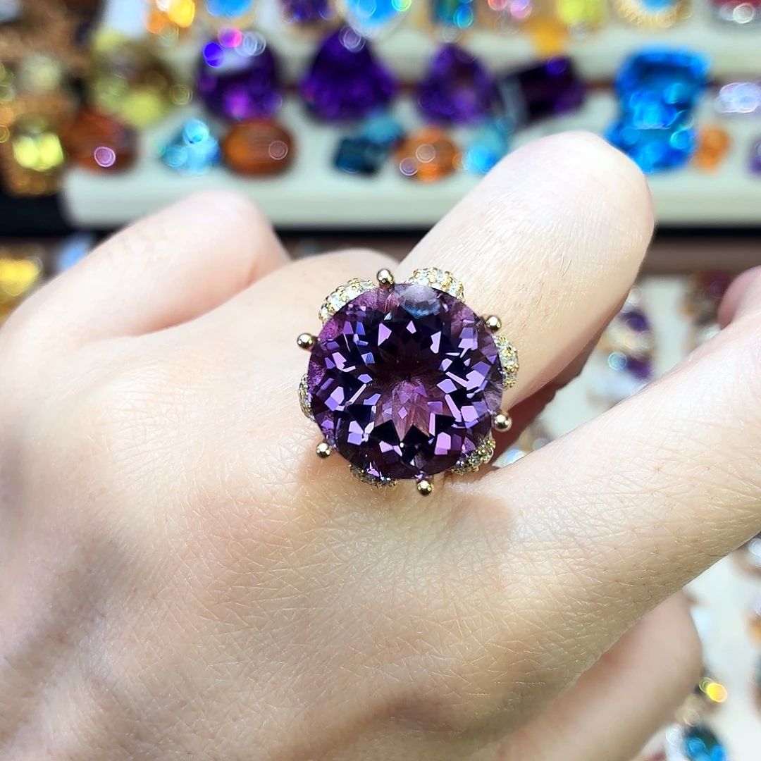 银S925镶嵌水晶戒指