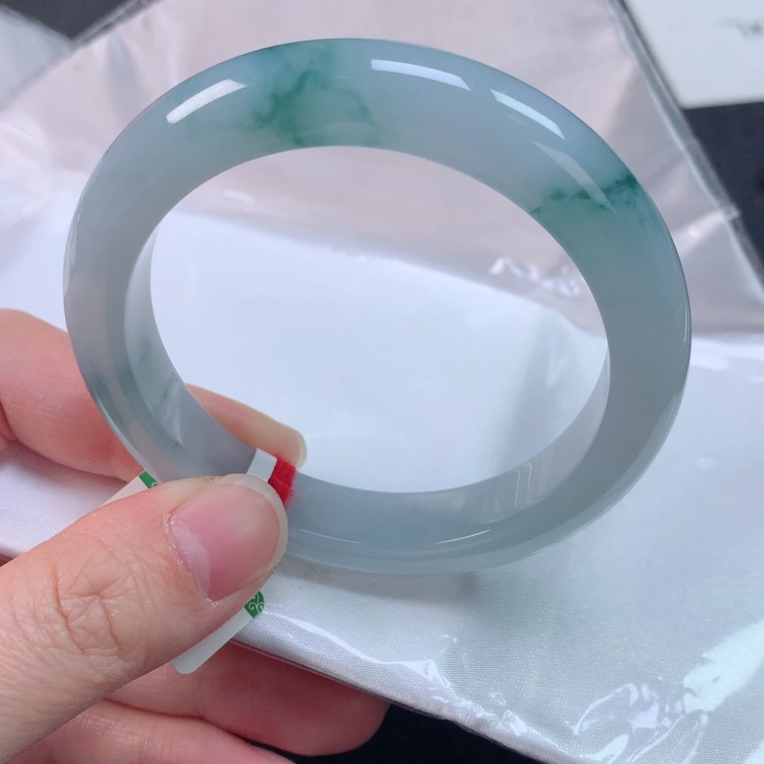 未镶嵌手镯翡翠缅甸天然翡翠手镯5556