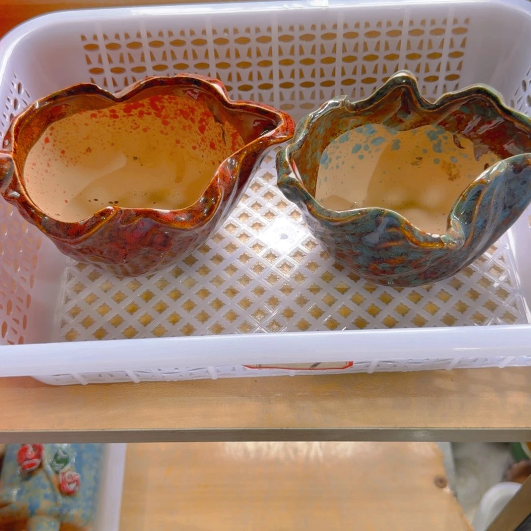 紫砂花盆粗陶精雕