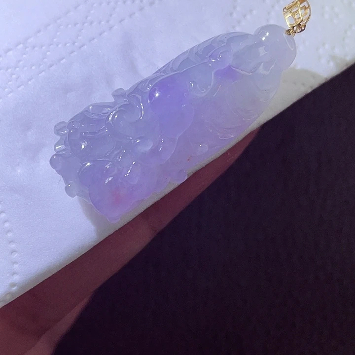 颈饰18K金镶嵌翡翠翡翠