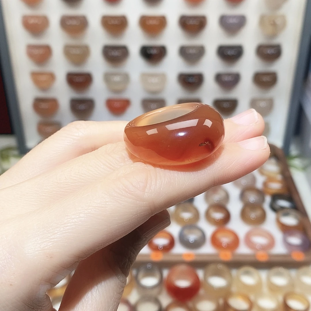 我***）玛瑙/玉髓未镶嵌戒指港20