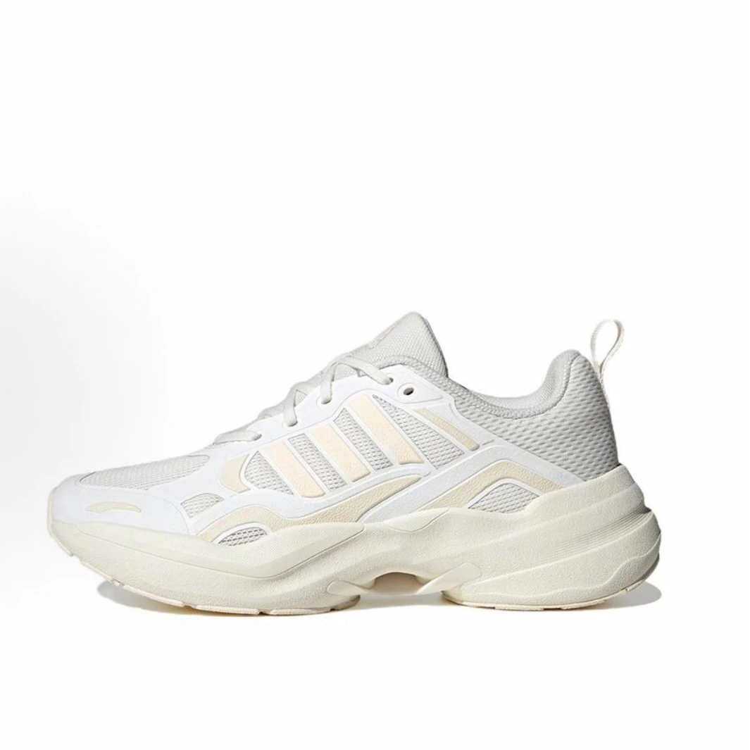 adidas舒适潮流防滑耐磨轻便 低帮跑步鞋 女款 粉白灰色ID2284