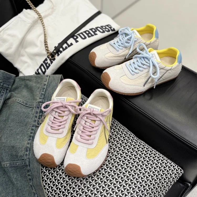 ins风超火阿甘鞋2025春季低跟运动鞋拼色时尚休闲鞋潮牌青年女鞋