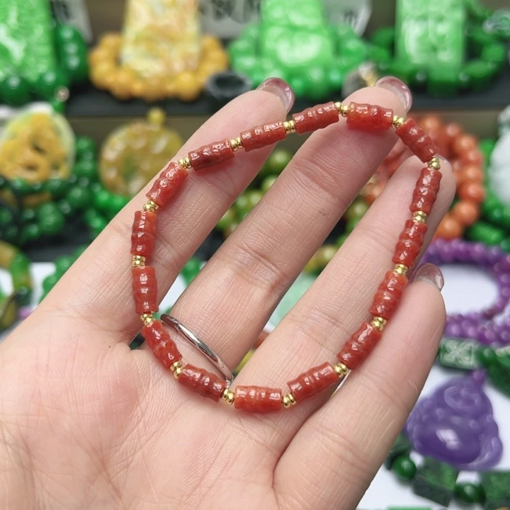 翡翠未镶嵌手链手串23