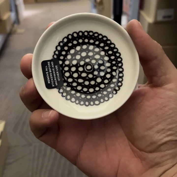 marimekko黑色圈圈蘸料碟