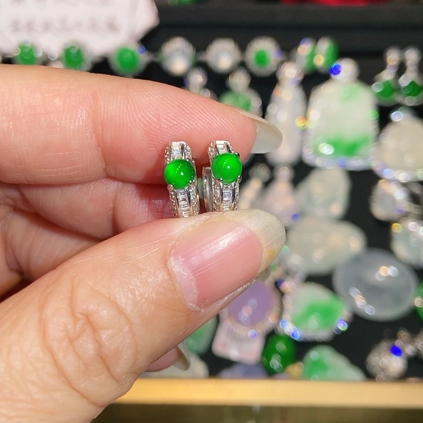 【闪购商品】未镶嵌翡翠耳饰天然翡翠