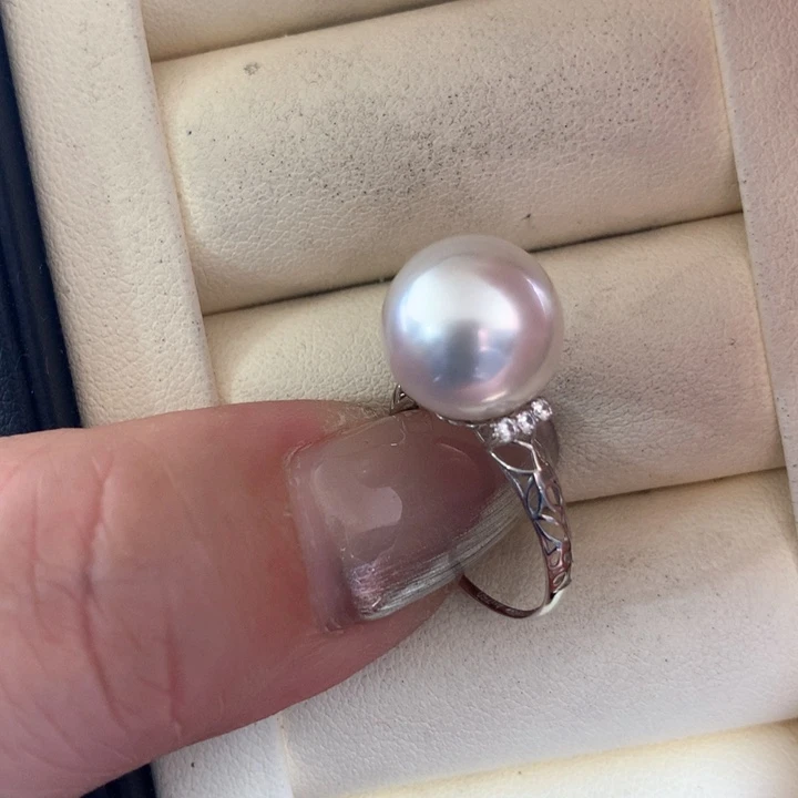 18K金镶嵌戒托海水珍珠