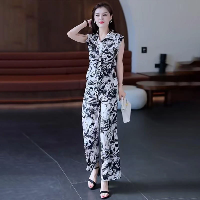 哥弟阿玛施正品时尚休闲套装女士2025夏季新款无袖气质时髦减龄洋