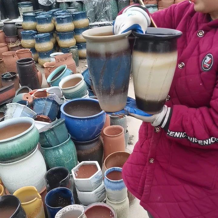 口14高24瑕疵两个盆子