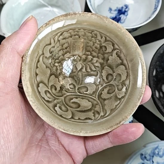 瓷片要猪油斗笠茶盏