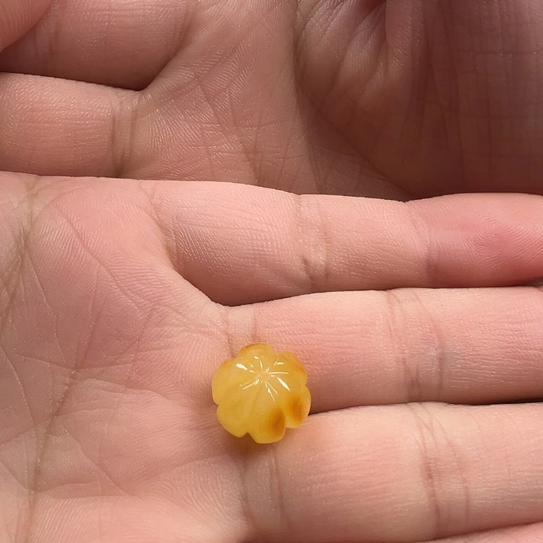 蜜蜡颈饰未镶嵌南瓜珠提溜