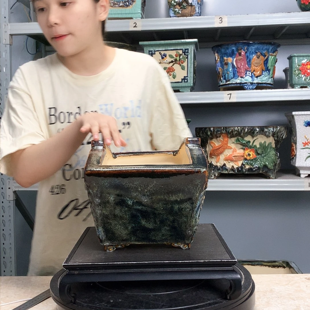 吴*风实物拍摄湾盆石湾盆