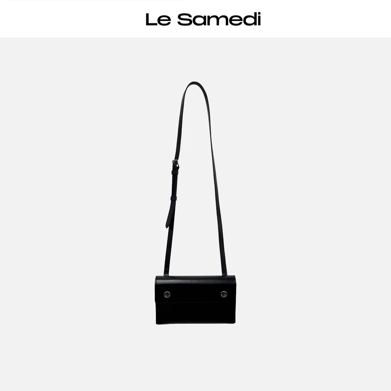 Le Samedi【方盒BOX】可调节肩带 牛皮手机盒子包单肩斜挎信封小包