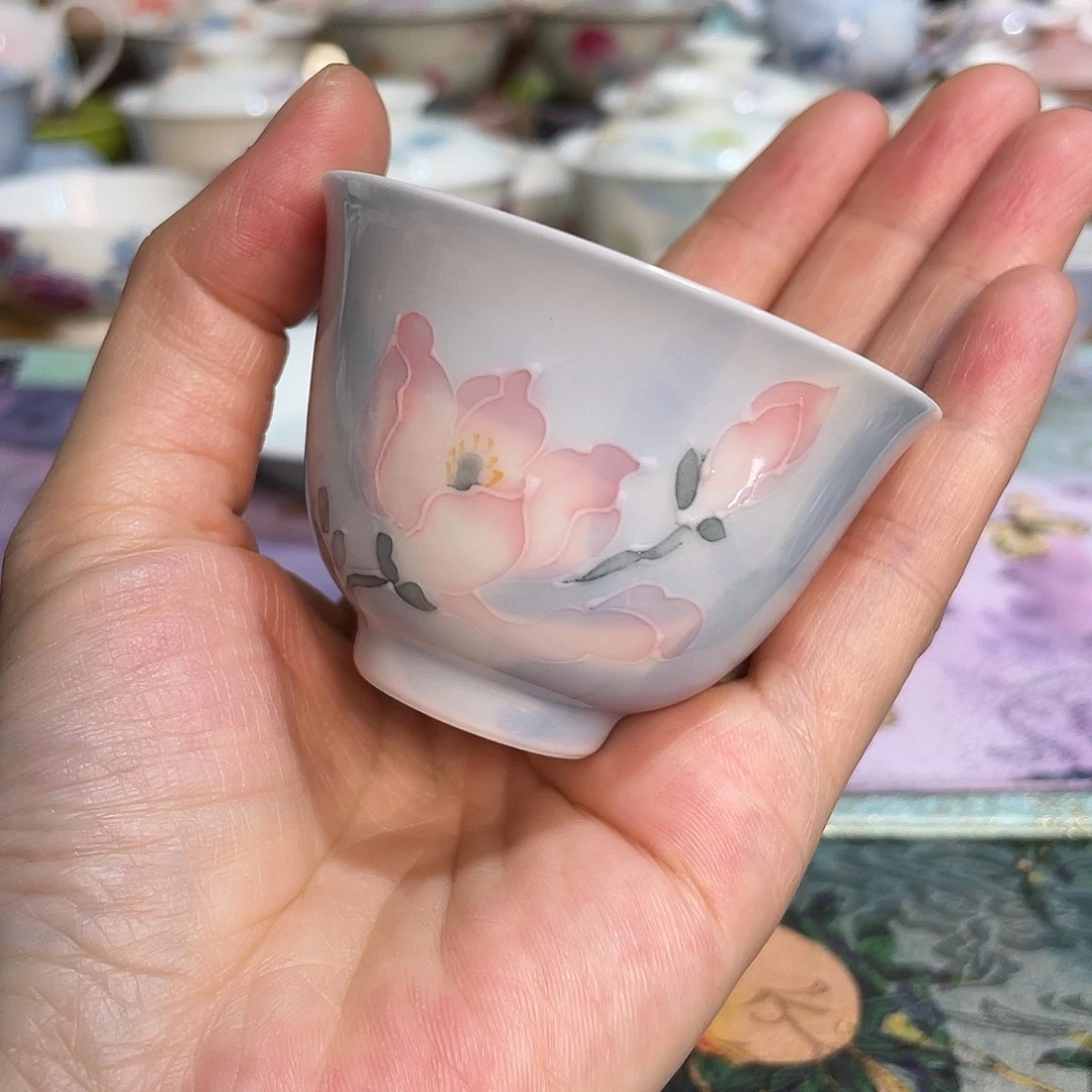 【闪购商品】雾漫玉兰福灵茶杯