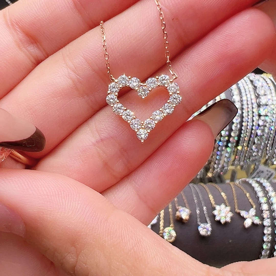 实验室培育钻石套链18K金镶嵌