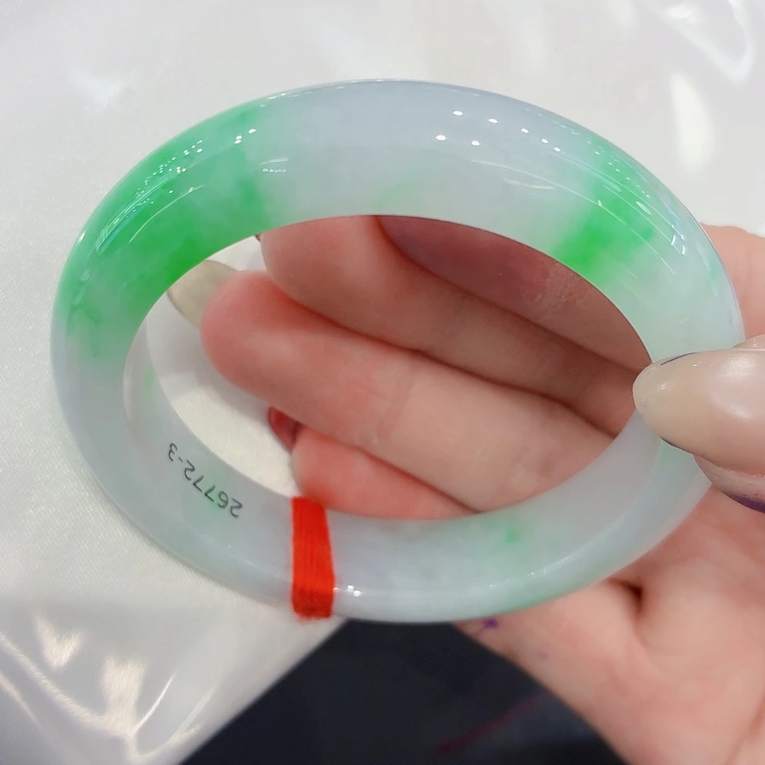 翡翠未镶嵌手镯翡翠54-53圈口（强推）毕业款